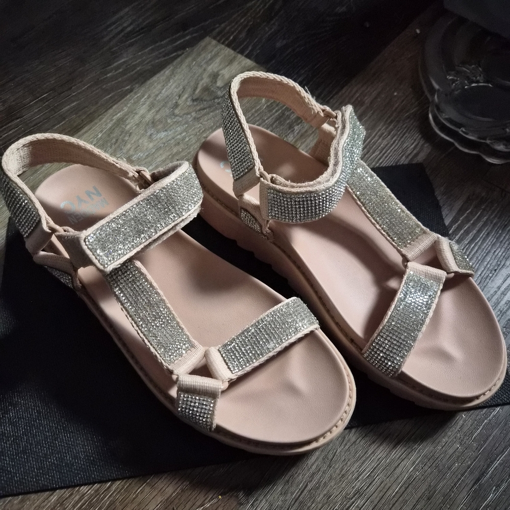 🌷💚rhinestone strap sandals
